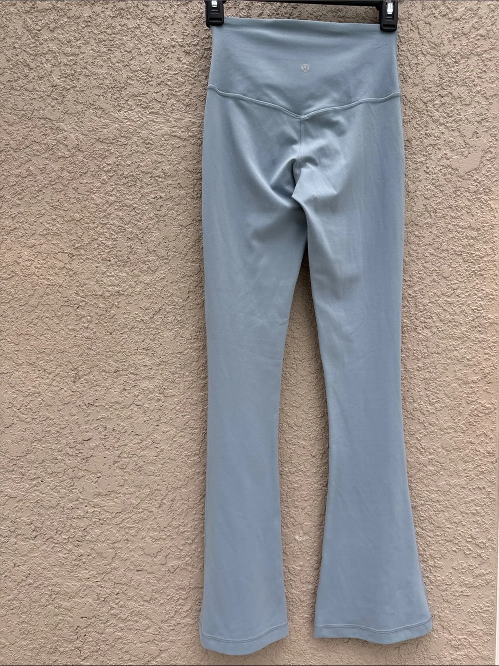 lululemon athletica Ribbed High-Waist Flared Pants in Light Gray Blue